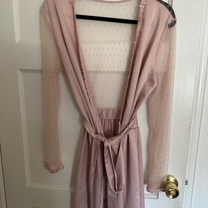 Elegant Pink Sheer Robe